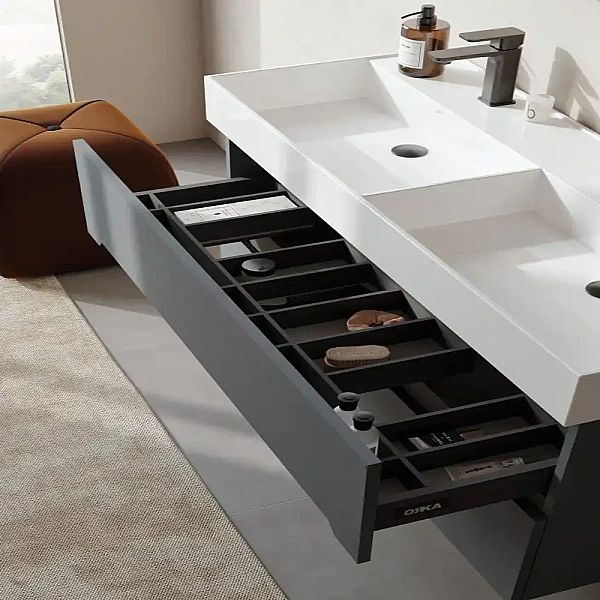 Orka Malta Banyo Dolabı Takımı 120 cm Antrasit - 2