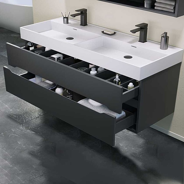 Orka Malta Banyo Dolabı Takımı 120 cm Antrasit - 3