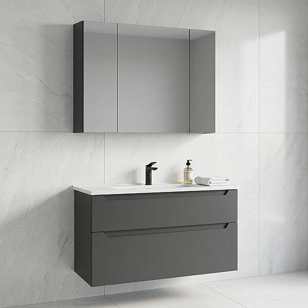 Orka Messina Banyo Dolabı Takımı 100 cm Antrasit - 1