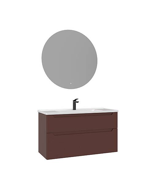 Orka Messina Banyo Dolabı Takımı 100 cm Tuskan Kırmızı - 2