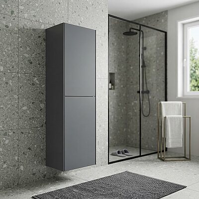 Orka Milano Banyo Boy Dolabı 42cm Gri - ORKA BANYO