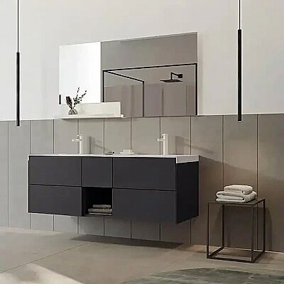Orka Milano Banyo Dolabı Takımı 140 cm Antrasit - ORKA BANYO
