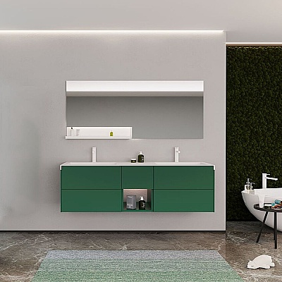 Orka Milano Banyo Dolabı Takımı 140 cm Yeşil - ORKA BANYO