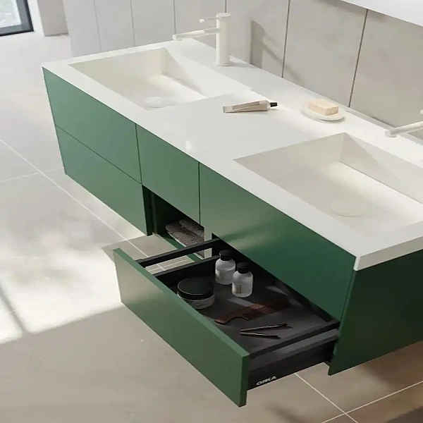 Orka Milano Banyo Dolabı Takımı 140 cm Yeşil - 3