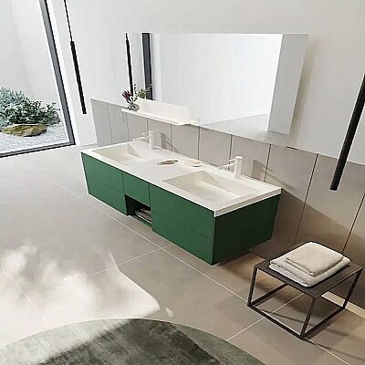 Orka Milano Banyo Dolabı Takımı 140 cm Yeşil - 2