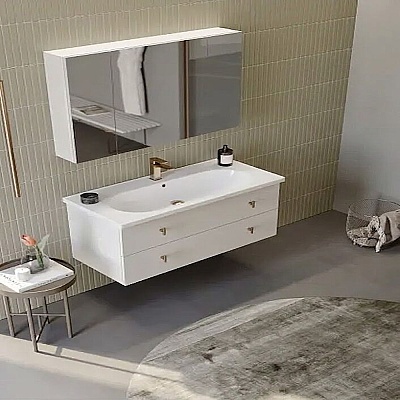 Orka Milazzo Banyo Dolabı Takımı 100 cm Beyaz Asma - ORKA BANYO