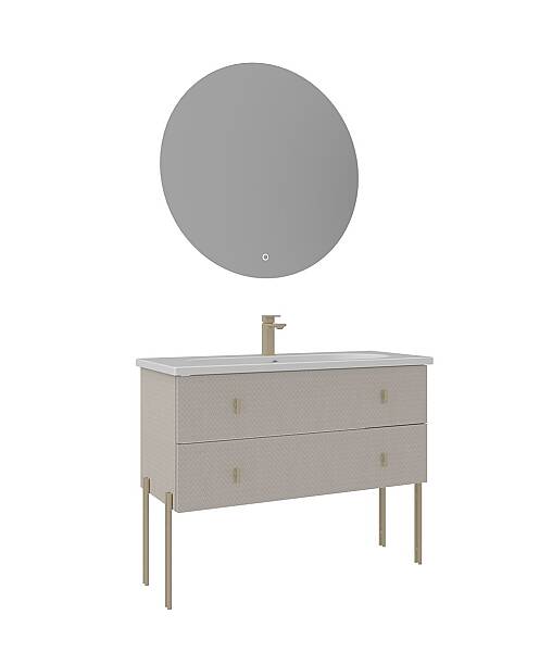 Orka Milazzo Banyo Dolabı Takımı 100 cm Beyaz Ayaklı - 2