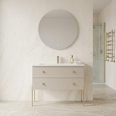 Orka Milazzo Banyo Dolabı Takımı 100 cm Beyaz Ayaklı - ORKA BANYO