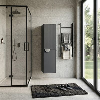 Orka Molino Banyo Boy Dolabı 40cm Antrasit - ORKA BANYO