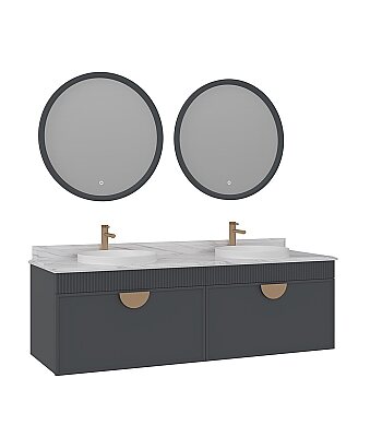 Orka Molino Banyo Dolabı Takımı 160 cm Antrasit - 3
