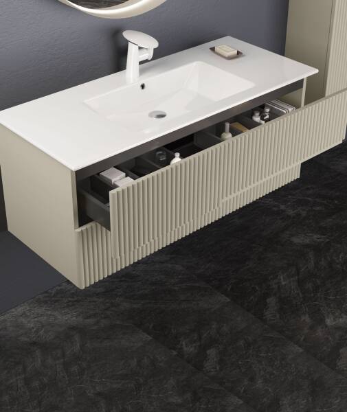 Orka Moonlight Banyo Dolabı Takımı 120 cm Vizon - 2