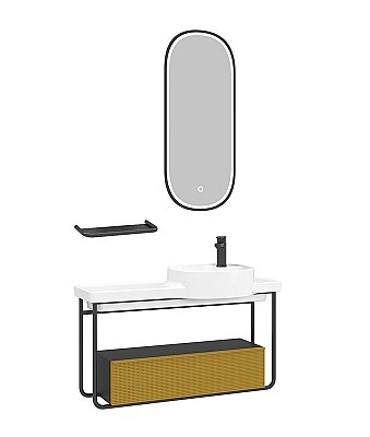 Orka Noto Banyo Dolabı Takımı 100 cm Sarı - 2