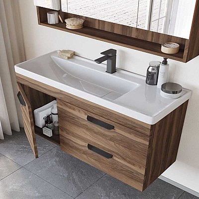 Orka Nova Banyo Dolabı Takımı 100 cm Ceviz - 2