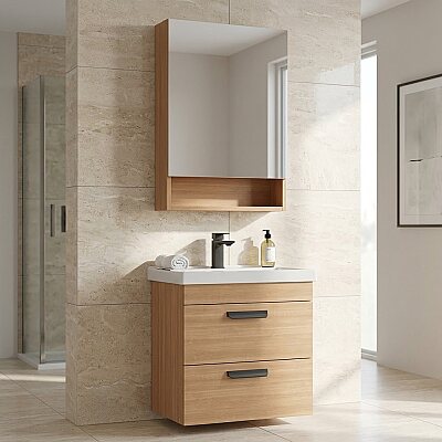 Orka Nova Banyo Dolabı Takımı 60 cm Kiraz - ORKA BANYO
