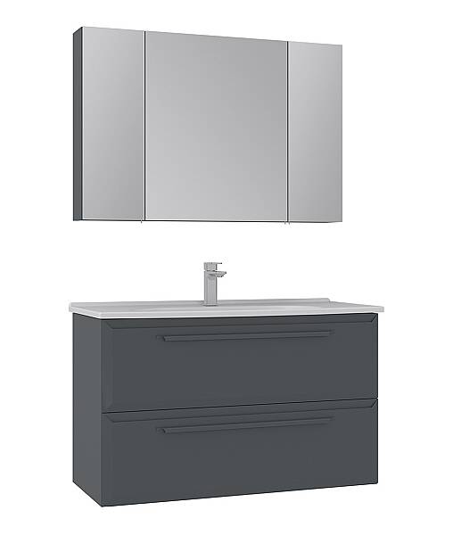 Orka Nuvola Banyo Dolabı Takımı 100 cm Antrasit - 4