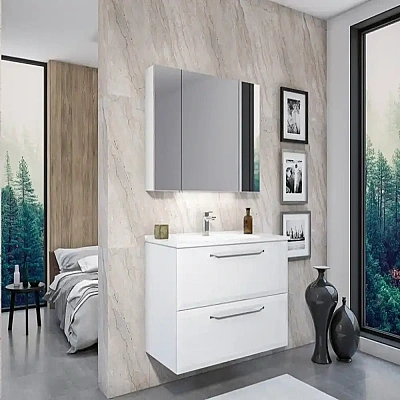 Orka Nuvola Banyo Dolabı Takımı 100 cm Beyaz - ORKA BANYO
