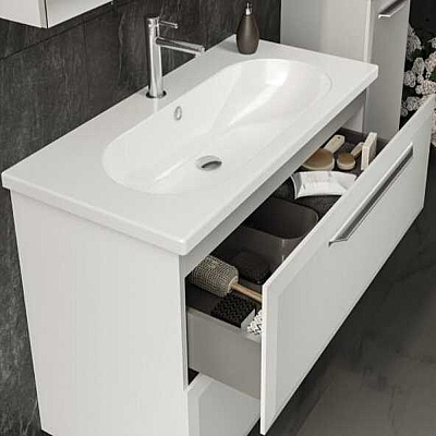 Orka Nuvola Banyo Dolabı Takımı 100 cm Beyaz - 3