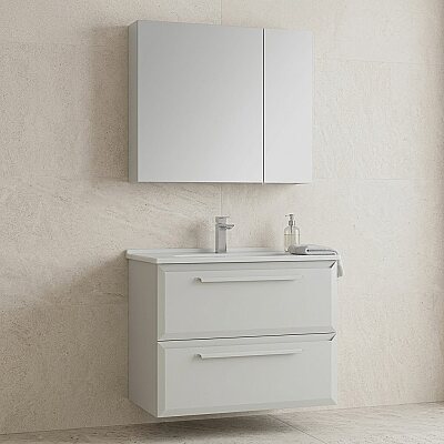 Orka Nuvola Banyo Dolabı Takımı 80 cm Kaşmir - ORKA BANYO