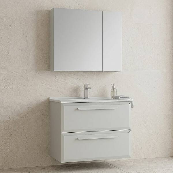 Orka Nuvola Banyo Dolabı Takımı 80 cm Kaşmir - 1