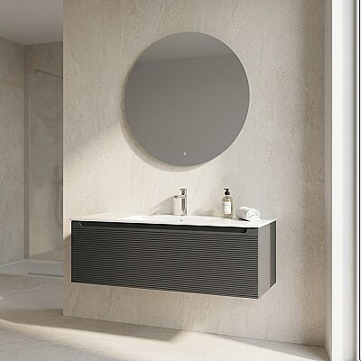 Orka Olbia Banyo Dolabı Takımı 120 cm Antrasit - ORKA BANYO