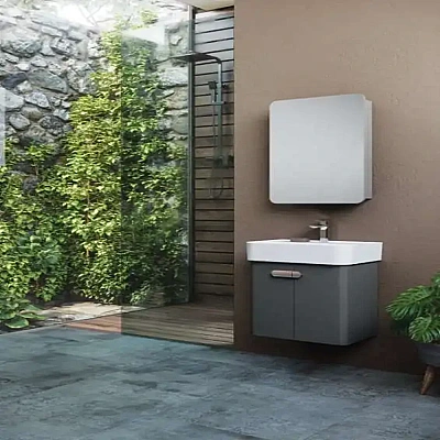 Orka Orbit Banyo Dolabı Takımı 55 cm Antrasit - ORKA BANYO