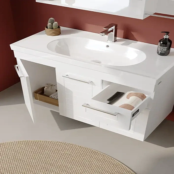 Orka Perge Banyo Dolabı Takımı 100 cm Beyaz - 2