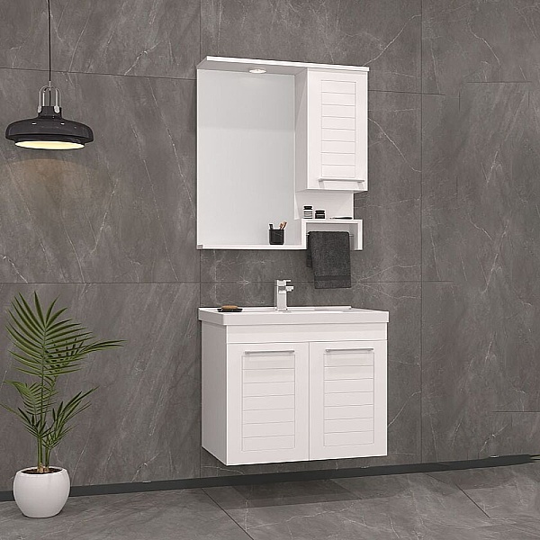 Orka Perge Banyo Dolabı Takımı 65 cm Beyaz - 1