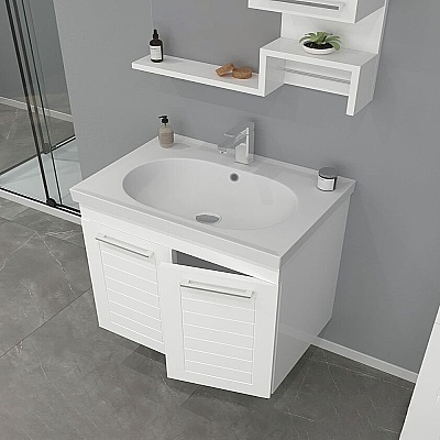 Orka Perge Banyo Dolabı Takımı 65 cm Beyaz - 2
