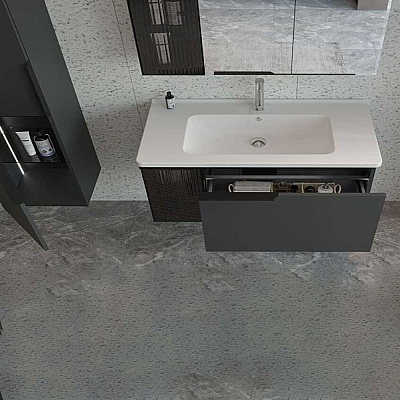 Orka Pure Banyo Dolabı Takımı 100 cm Antrasit - 3