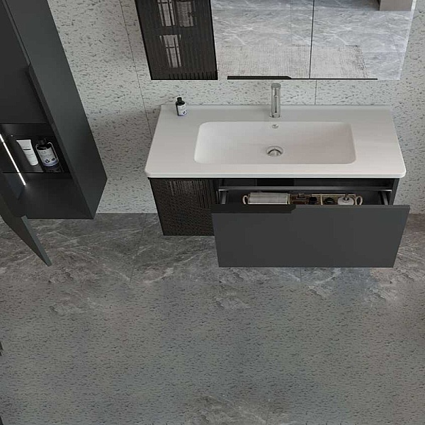 Orka Pure Banyo Dolabı Takımı 100 cm Antrasit - 3