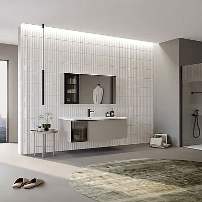 Orka Pure Banyo Dolabı Takımı 80 cm Vizon - ORKA BANYO