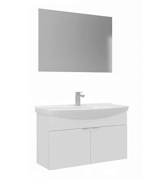 Orka Purus Asma Banyo Dolabı Takımı 100cm Beyaz - 2
