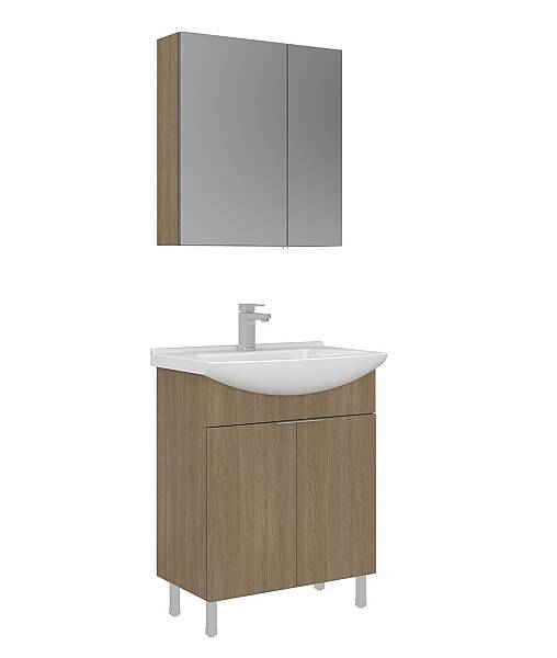 Orka Purus Ayaklı Banyo Dolabı Takımı 65cm Budva - 2