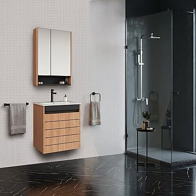 Orka Ricato Banyo Dolabı Takımı 80 cm Kiraz - ORKA BANYO