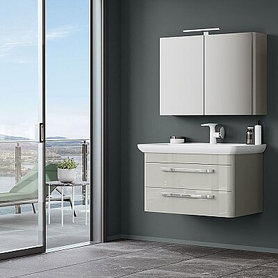 Orka Rose Banyo Dolabı Takımı 80 cm Kaşmir - ORKA BANYO