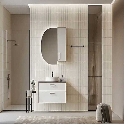 Orka Salerno Banyo Dolabı Takımı 75 cm Beyaz - ORKA BANYO