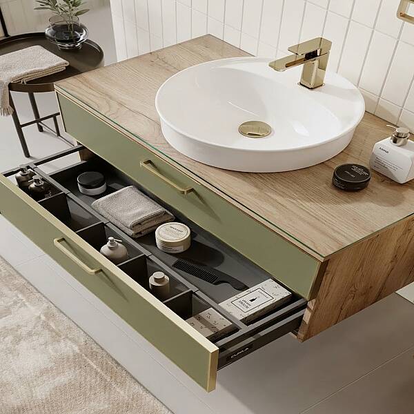 Orka Salerno Banyo Dolabı Takımı 95 cm Sardunya - 2