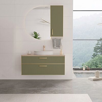 Orka Salerno Banyo Dolabı Takımı 95 cm Sardunya - ORKA BANYO