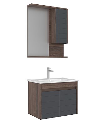Orka Serra Banyo Dolabı Takımı 65cm Antrasit - 2