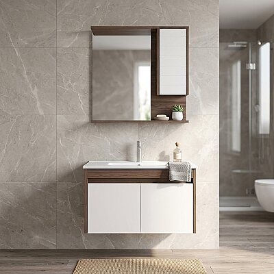 Orka Serra Banyo Dolabı Takımı 85cm Beyaz - ORKA BANYO