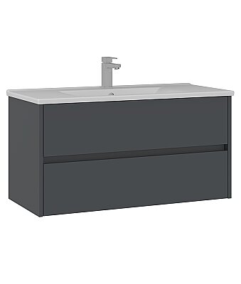 Orka Side Çekmeceli Banyo Dolabı Takımı 100 cm Antrasit - 2