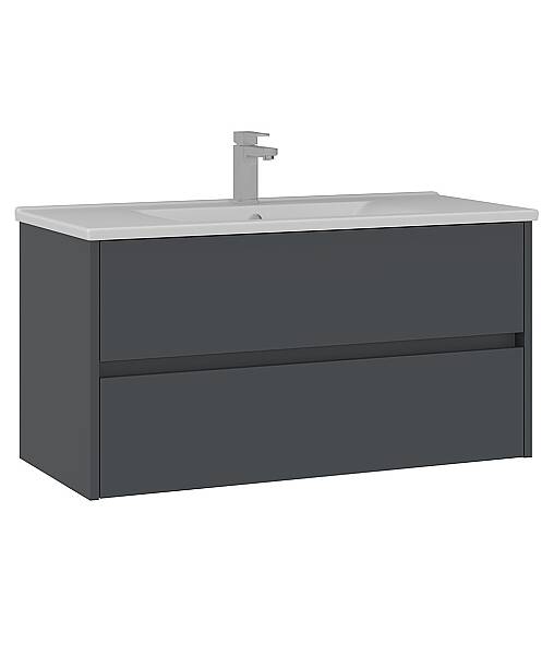 Orka Side Çekmeceli Banyo Dolabı Takımı 100 cm Antrasit - 2
