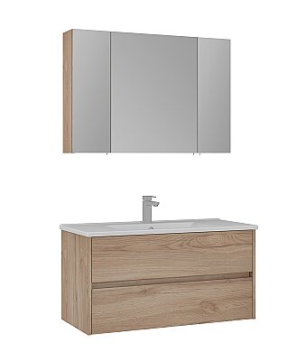 Orka Side Çekmeceli Banyo Dolabı Takımı 100 cm Legnano - 2