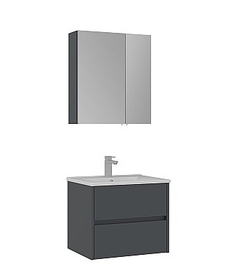 Orka Side Çekmeceli Banyo Dolabı Takımı 65 cm Antrasit - 3
