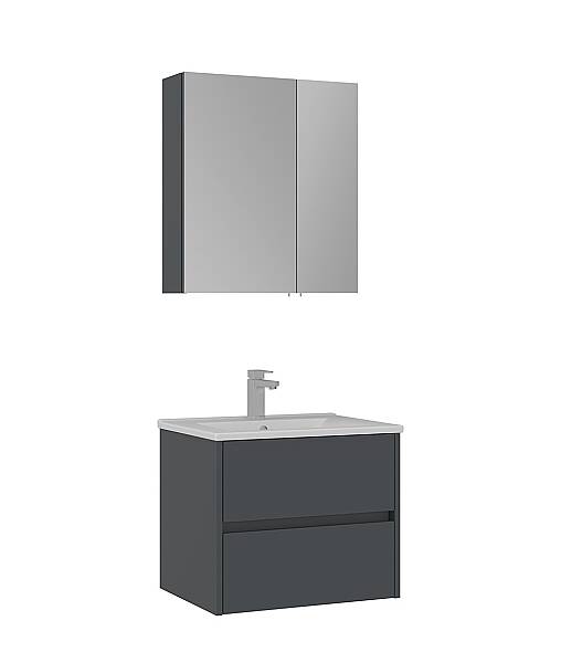 Orka Side Çekmeceli Banyo Dolabı Takımı 65 cm Antrasit - 3