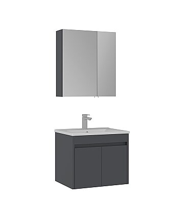 Orka Side Kapaklı Banyo Dolabı Takımı 65 cm Antrasit - 2