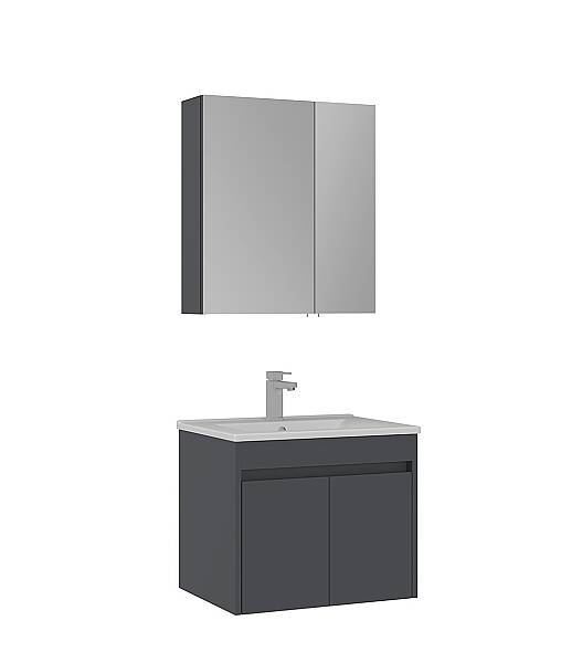 Orka Side Kapaklı Banyo Dolabı Takımı 65 cm Antrasit - 2