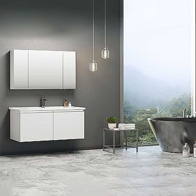 Orka Terme Banyo Dolabı Takımı 100 cm Beyaz - ORKA BANYO