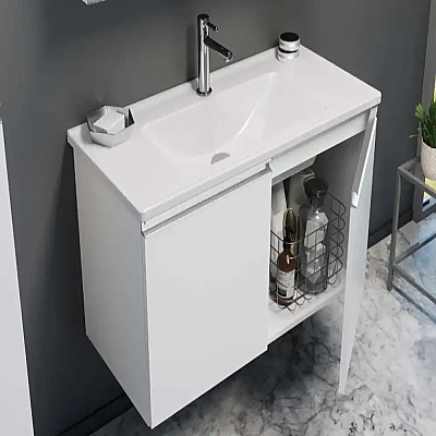 Orka Terme Banyo Dolabı Takımı 100 cm Beyaz - 2
