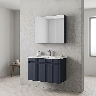 Orka Tivoli Banyo Dolabı Takımı 85cm Lacivert - ORKA BANYO